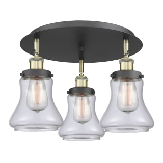 A thumbnail of the Innovations Lighting 916-3C-10-18 Bellmont Flush Black Antique Brass / Clear