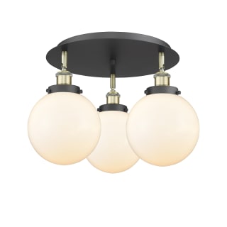 A thumbnail of the Innovations Lighting 916-3C-12-20 Canton Flush Black Antique Brass / Matte White