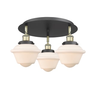 A thumbnail of the Innovations Lighting 916-3C-8-19 Oxford Flush Black Antique Brass / Matte White