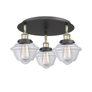 A thumbnail of the Innovations Lighting 916-3C-8-19 Oxford Flush Black Antique Brass / Clear