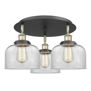A thumbnail of the Innovations Lighting 916-3C-10-20 Bell Flush Black Antique Brass / Clear