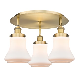 A thumbnail of the Innovations Lighting 916-3C-10-18 Bellmont Flush Brushed Brass / Matte White