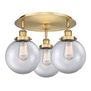 A thumbnail of the Innovations Lighting 916-3C-12-20 Canton Flush Brushed Brass / Clear