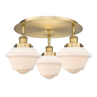 A thumbnail of the Innovations Lighting 916-3C-8-19 Oxford Flush Brushed Brass / Matte White