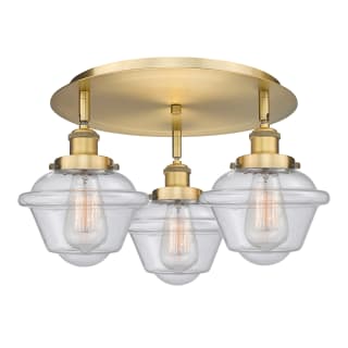 A thumbnail of the Innovations Lighting 916-3C-8-19 Oxford Flush Brushed Brass / Seedy