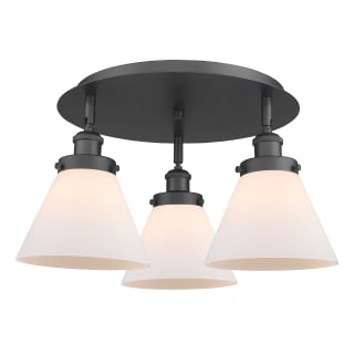 A thumbnail of the Innovations Lighting 916-3C-10-20 Cone Flush Matte Black / Matte White