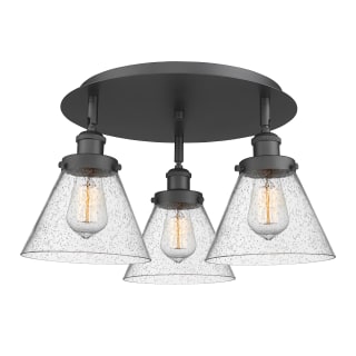 A thumbnail of the Innovations Lighting 916-3C-10-20 Cone Flush Matte Black / Seedy