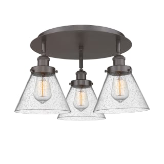 A thumbnail of the Innovations Lighting 916-3C-10-20 Cone Flush Oil Rubbed Bronze / Seedy