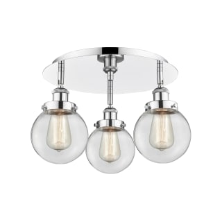 A thumbnail of the Innovations Lighting 916-3C-10-18 Beacon Flush Polished Chrome / Clear