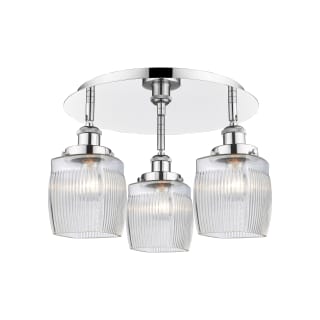 A thumbnail of the Innovations Lighting 916-3C-10-18 Colton Flush Polished Chrome / Clear Halophane