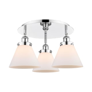 A thumbnail of the Innovations Lighting 916-3C-10-20 Cone Flush Polished Chrome / Matte White