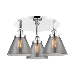 A thumbnail of the Innovations Lighting 916-3C-10-20 Cone Flush Polished Chrome / Plated Smoke