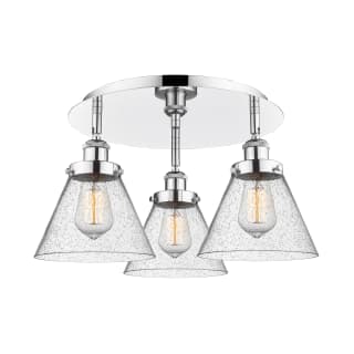 A thumbnail of the Innovations Lighting 916-3C-10-20 Cone Flush Polished Chrome / Seedy