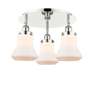 A thumbnail of the Innovations Lighting 916-3C-10-18 Bellmont Flush Polished Nickel / Matte White