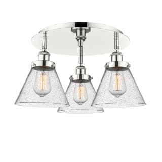 A thumbnail of the Innovations Lighting 916-3C-10-20 Cone Flush Polished Nickel / Seedy