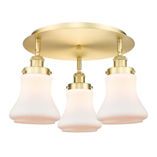 A thumbnail of the Innovations Lighting 916-3C-10-18 Bellmont Flush Satin Gold / Matte White