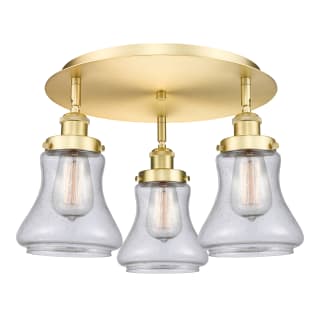 A thumbnail of the Innovations Lighting 916-3C-10-18 Bellmont Flush Satin Gold / Seedy