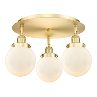 A thumbnail of the Innovations Lighting 916-3C-10-18 Beacon Flush Satin Gold / Matte White