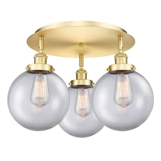 A thumbnail of the Innovations Lighting 916-3C-12-20 Canton Flush Satin Gold / Clear