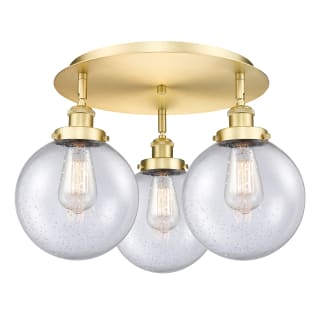 A thumbnail of the Innovations Lighting 916-3C-12-20 Canton Flush Satin Gold / Seedy