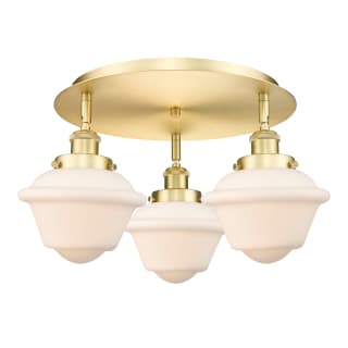 A thumbnail of the Innovations Lighting 916-3C-8-19 Oxford Flush Satin Gold / Matte White