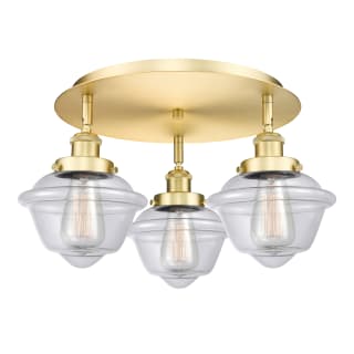 A thumbnail of the Innovations Lighting 916-3C-8-19 Oxford Flush Satin Gold / Clear