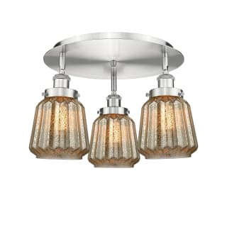 A thumbnail of the Innovations Lighting 916-3C-8-19 Chatham Flush Satin Nickel / Mercury