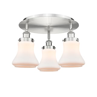 A thumbnail of the Innovations Lighting 916-3C-10-18 Bellmont Flush Satin Nickel / Matte White