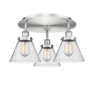 A thumbnail of the Innovations Lighting 916-3C-10-20 Cone Flush Satin Nickel / Seedy