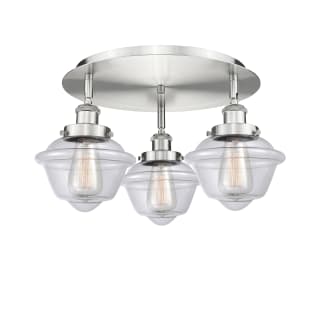 A thumbnail of the Innovations Lighting 916-3C-8-19 Oxford Flush Satin Nickel / Clear