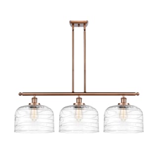 A thumbnail of the Innovations Lighting 916-3I-11-36-L Bell Linear Antique Copper / Clear Deco Swirl
