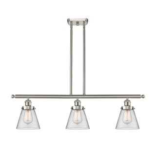 A thumbnail of the Innovations Lighting 916-3I Small Cone Brushed Satin Nickel / Clear