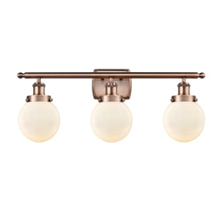 A thumbnail of the Innovations Lighting 916-3W-11-26 Beacon Vanity Antique Copper / Matte White