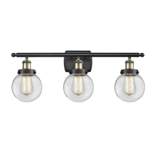 A thumbnail of the Innovations Lighting 916-3W-11-26 Beacon Vanity Black Antique Brass / Clear