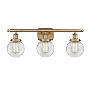 A thumbnail of the Innovations Lighting 916-3W-11-26 Beacon Vanity Brushed Brass / Clear