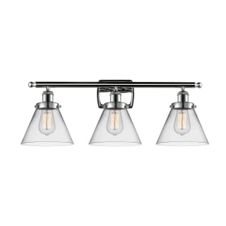 A thumbnail of the Innovations Lighting 916-3W Large Cone Polished Chrome / Clear