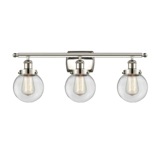 A thumbnail of the Innovations Lighting 916-3W-11-26 Beacon Vanity Polished Nickel / Clear
