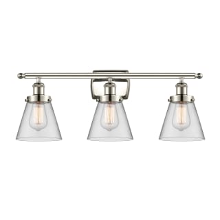 A thumbnail of the Innovations Lighting 916-3W-11-26 Cone Vanity Polished Nickel / Clear