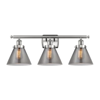 A thumbnail of the Innovations Lighting 916-3W Large Cone Brushed Satin Nickel / Plated Smoke