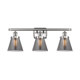 A thumbnail of the Innovations Lighting 916-3W Small Cone Brushed Satin Nickel / Plated Smoke