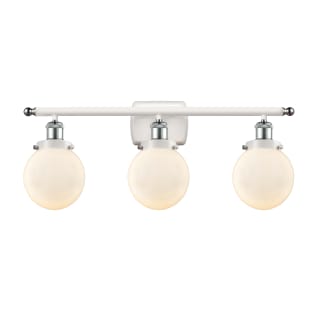 A thumbnail of the Innovations Lighting 916-3W-11-26 Beacon Vanity White and Polished Chrome / Matte White