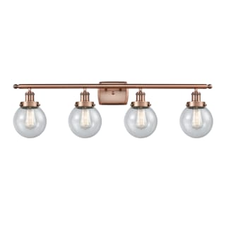 A thumbnail of the Innovations Lighting 916-4W-11-36 Beacon Vanity Antique Copper / Seedy