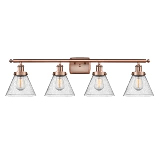 A thumbnail of the Innovations Lighting 916-4W-11-38 Cone Vanity Antique Copper / Seedy