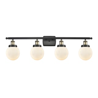 A thumbnail of the Innovations Lighting 916-4W-11-36 Beacon Vanity Black Antique Brass / Matte White