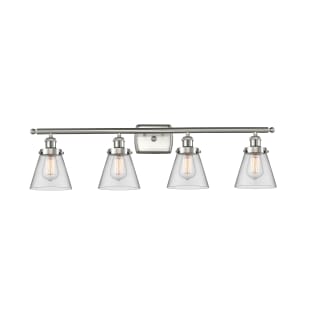 A thumbnail of the Innovations Lighting 916-4W-11-36 Cone Vanity Brushed Satin Nickel / Clear