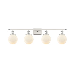 A thumbnail of the Innovations Lighting 916-4W-11-36 Beacon Vanity White and Polished Chrome / Matte White