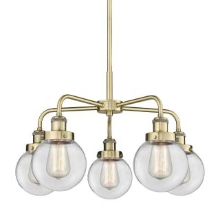 A thumbnail of the Innovations Lighting 916-5CR-16-24 Beacon Chandelier Antique Brass / Clear