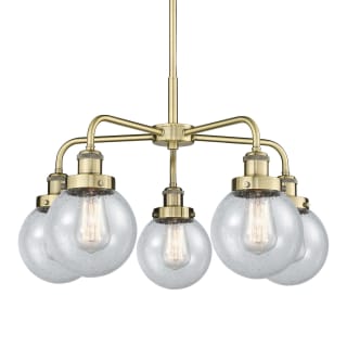 A thumbnail of the Innovations Lighting 916-5CR-16-24 Beacon Chandelier Antique Brass / Seedy