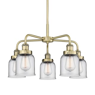 A thumbnail of the Innovations Lighting 916-5CR-15-23 Bell Chandelier Antique Brass / Clear