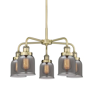 A thumbnail of the Innovations Lighting 916-5CR-15-23 Bell Chandelier Antique Brass / Plated Smoke